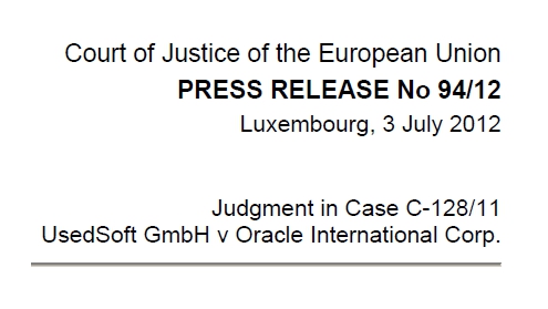 My Opinion: European Court Rules That You Can Resell Downloaded Software and&nbsp;Games