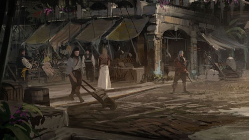 The good old market scene.