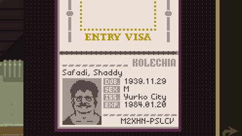 Papers, Please! Glory to Aric