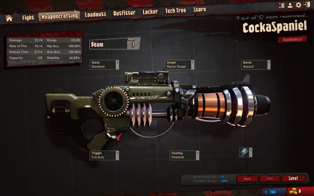 My lovely and deadly "CockaSpaniel" laser gun.