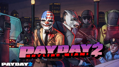 This Payday 2 art is pretty bad compared to the original Hotline Miami one.